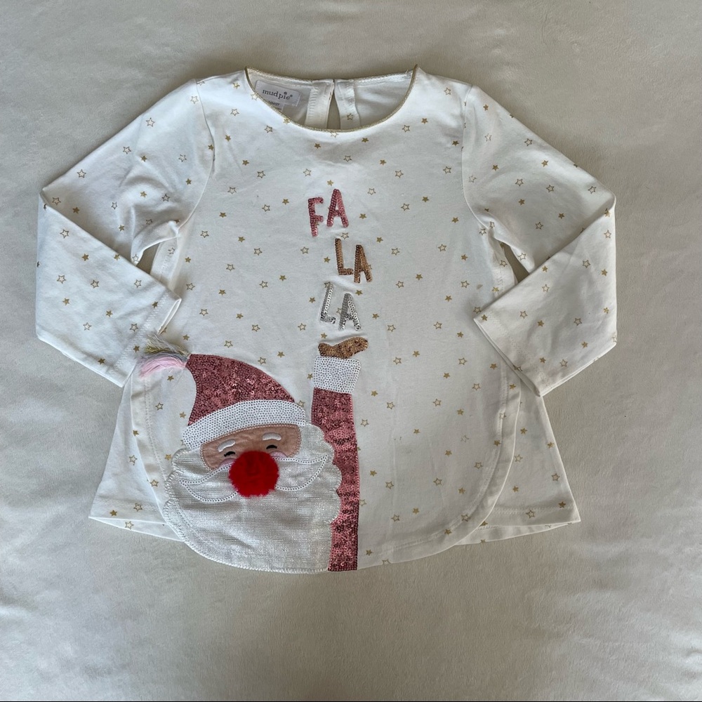 Mud pie Christmas Santa Long Sleeve Shirt